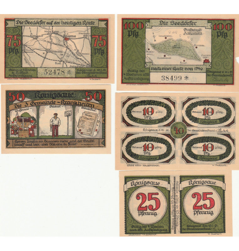 Alemania Set 5 Notgelds
